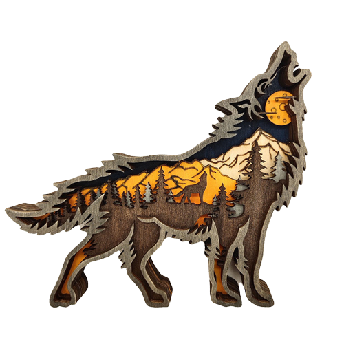 3D Animal Landscape - Wolf