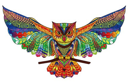 Vibrant Wooden Animal Puzzle - Owl