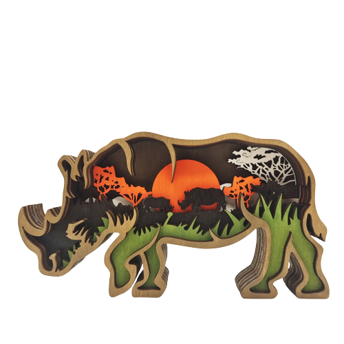 3D Animal Landscape - Rhino