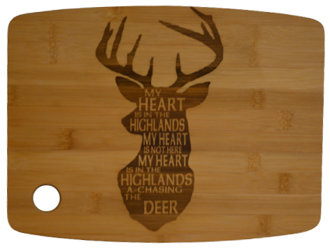 Bamboo Chopping Board - Highland Stag