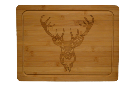 Large Bamboo Chopping Board - Highland Stag