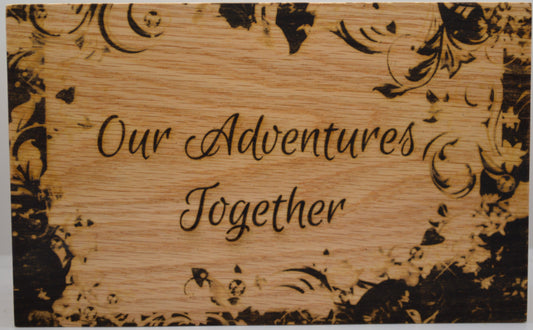 Our Adventures oak keepsake box