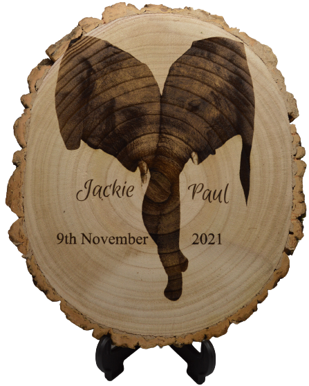 Personalised wood slice