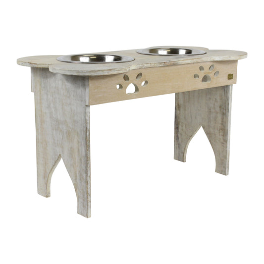 Husky Pet Feeder Whitewash